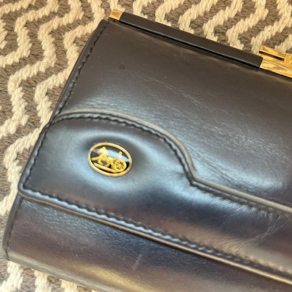 Women’s Blue Leather Wallet By Noblesse Navy Genuine Leather Coin Card Holder - Picture 1 of 10